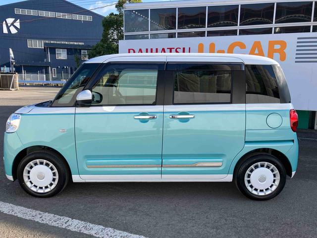 ムーヴキャンバスストライプスG ワンオーナー走行距離無制限12ヶ月保証付き アイドルストップ 禁煙 Bカメラ セキュリティアラーム スマートキープッシュスタート Sヒーター キーフリーキー ワンオーナー車 LEDライト 車線逸脱警報 安全ボディ(大分県)の中古車