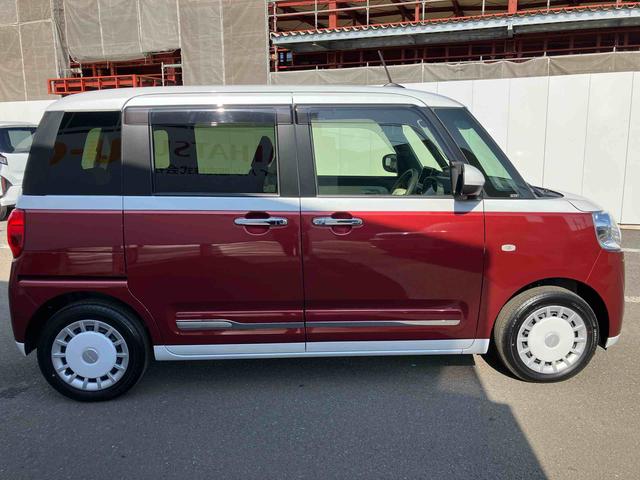 ムーヴキャンバスストライプスG ワンオーナー走行距離無制限12ヶ月保証付き アイドルストップ 禁煙 Bカメラ セキュリティアラーム スマートキープッシュスタート Sヒーター キーフリーキー ワンオーナー車 LEDライト 車線逸脱警報 安全ボディ(大分県)の中古車