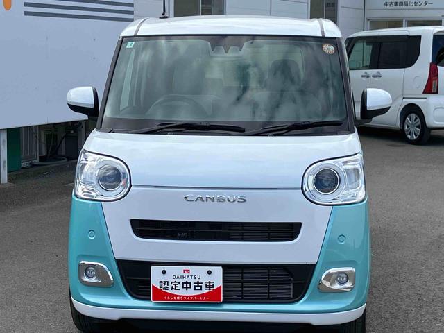 ムーヴキャンバスストライプスG ワンオーナー走行距離無制限12ヶ月保証付き アイドルストップ 禁煙 Bカメラ セキュリティアラーム スマートキープッシュスタート Sヒーター キーフリーキー ワンオーナー車 LEDライト 車線逸脱警報 安全ボディ(大分県)の中古車