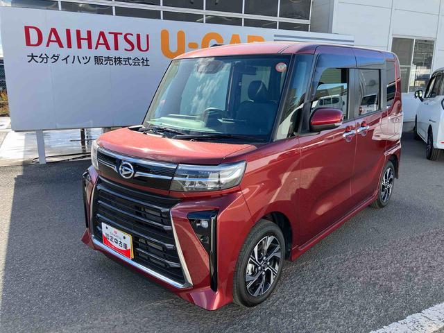 タントカスタムＸ　ワンオーナー走行距離無制限１２ヶ月保証付き　衝突軽減ブレーキ　車線逸脱防止　Ｂｌｕｅｔｏｏｔｈオーディオ　アイドリングストップ機能　禁煙　盗難警報装置　ＬＥＤ　ワンオーナー　キーレスエントリー　前席シートヒーター（大分県）の中古車