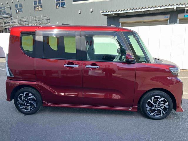 タントカスタムＸ　ワンオーナー走行距離無制限１２ヶ月保証付き　衝突軽減ブレーキ　車線逸脱防止　Ｂｌｕｅｔｏｏｔｈオーディオ　アイドリングストップ機能　禁煙　盗難警報装置　ＬＥＤ　ワンオーナー　キーレスエントリー　前席シートヒーター（大分県）の中古車