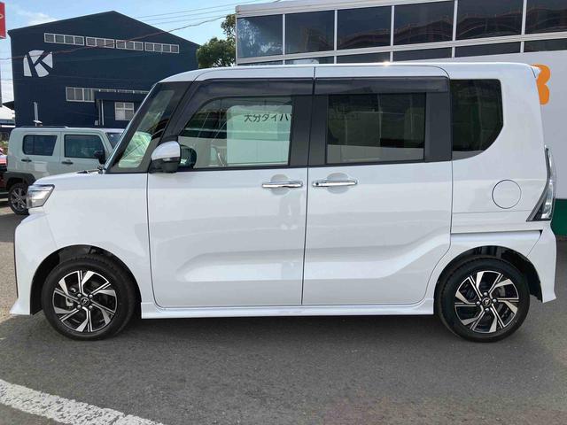 タントカスタムＸ　ワンオーナー走行距離無制限１２ヶ月保証付き　衝突軽減ブレーキ　車線逸脱防止　アイドリングストップ機能　Ｂカメラ　禁煙　盗難警報装置　ＬＥＤ　ワンオーナー　キーレスエントリー　前席シートヒーター　オートＬＥＤ（大分県）の中古車