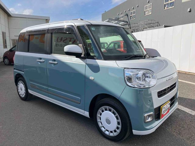 ムーヴキャンバスストライプスＧターボ　ワンオーナー走行距離無制限１２ヶ月保証付き　ＡＣＣ　レーダーブレーキ　Ｂカメラ　１オーナー　シートＨ　左右オートスライド　オートハイビーム　ＬＥＤヘッドライト　ターボ車　スマートキー　記録簿　レーンキープ（大分県）の中古車