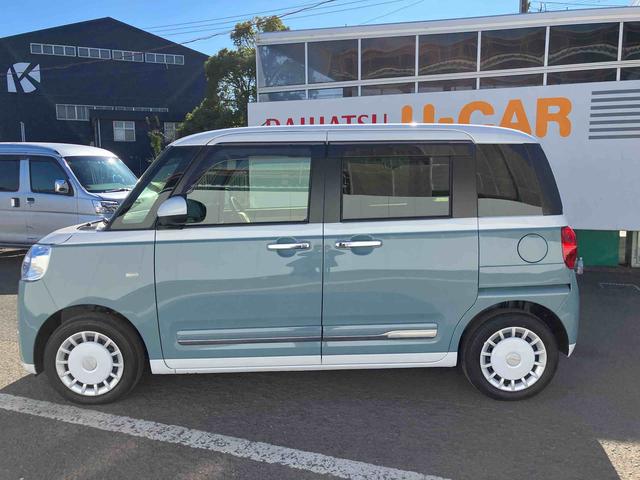 ムーヴキャンバスストライプスＧ　ワンオーナー走行距離無制限１２ヶ月保証付き　アイドルストップ　Ｂカメラ　セキュリティアラーム　スマートキープッシュスタート　Ｓヒーター　キーフリーキー　ワンオーナー車　ＬＥＤライト　車線逸脱警報　オートハイビーム（大分県）の中古車