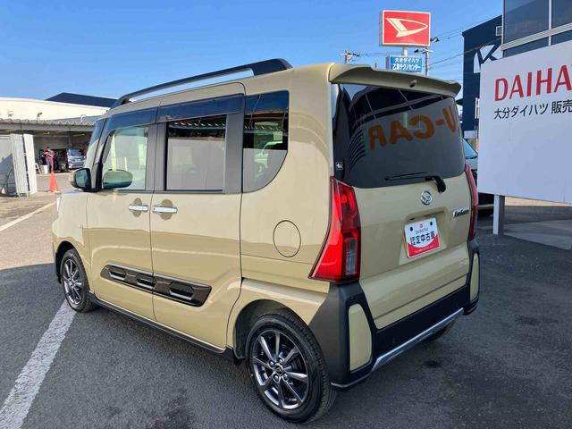 タントファンクロス ワンオーナー走行距離無制限12ヶ月保証付き 衝突軽減システム 両側オートドア シートヒータ ワンオーナー オートLED レーンキープアシスト Bカメラ LEDヘットライト キーレスエントリー スマートキ− アルミ(大分県)の中古車