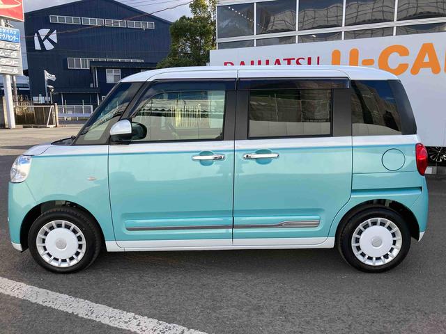 ムーヴキャンバスストライプスG ワンオーナー走行距離無制限12ヶ月保証付き アイドルストップ Bカメラ セキュリティアラーム スマートキープッシュスタート Sヒーター キーフリーキー ワンオーナー車 LEDライト 車線逸脱警報 オートハイビーム(大分県)の中古車