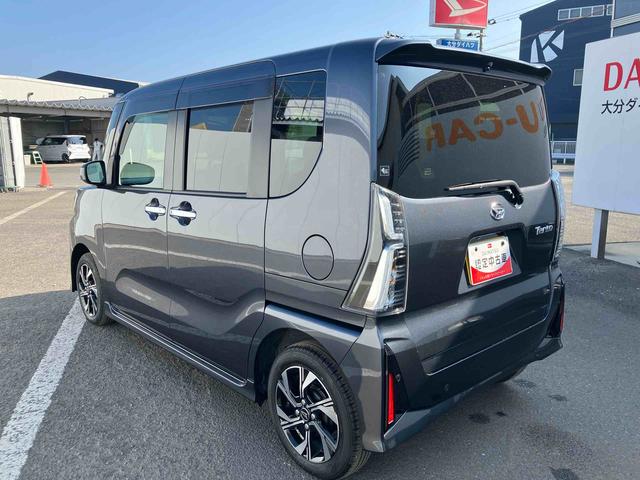 タントカスタムＸ　ワンオーナー走行距離無制限１２ヶ月保証付き　衝突軽減ブレーキ　車線逸脱防止　アイドリングストップ機能　Ｂカメラ　禁煙　盗難警報装置　ＬＥＤ　ワンオーナー　キーレスエントリー　前席シートヒーター　オートＬＥＤ（大分県）の中古車