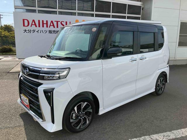 タントカスタムＸ　ワンオーナー走行距離無制限１２ヶ月保証付き　衝突軽減ブレーキ　車線逸脱防止　アイドリングストップ機能　Ｂカメラ　禁煙　盗難警報装置　ＬＥＤ　ワンオーナー　キーレスエントリー　前席シートヒーター　オートＬＥＤ（大分県）の中古車