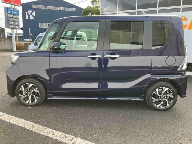 タントカスタムＸ　ワンオーナー走行距離無制限１２ヶ月保証付き　衝突軽減ブレーキ　車線逸脱防止　アイドリングストップ機能　Ｂカメラ　禁煙　盗難警報装置　ＬＥＤ　ワンオーナー　キーレスエントリー　前席シートヒーター　オートＬＥＤ（大分県）の中古車