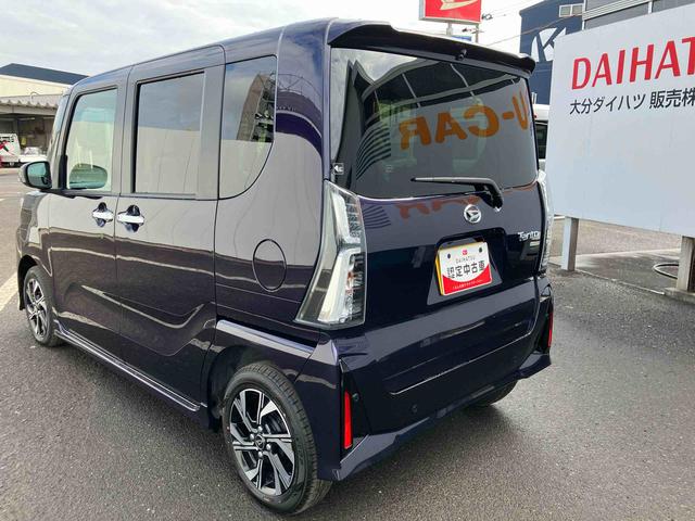 タントカスタムＸ　ワンオーナー走行距離無制限１２ヶ月保証付き　衝突軽減ブレーキ　車線逸脱防止　アイドリングストップ機能　Ｂカメラ　禁煙　盗難警報装置　ＬＥＤ　ワンオーナー　キーレスエントリー　前席シートヒーター　オートＬＥＤ（大分県）の中古車