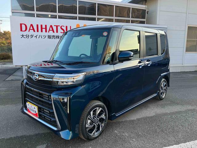 タントカスタムＸ　ワンオーナー走行距離無制限１２ヶ月保証付き　衝突軽減ブレーキ　車線逸脱防止　アイドリングストップ機能　Ｂカメラ　禁煙　盗難警報装置　ＬＥＤ　ワンオーナー　キーレスエントリー　前席シートヒーター　オートＬＥＤ（大分県）の中古車