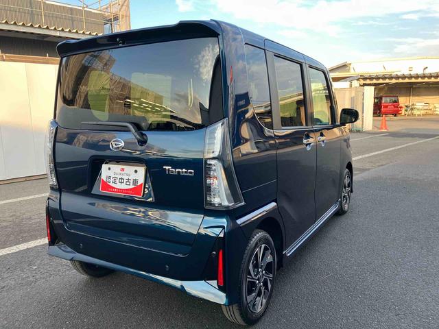 タントカスタムＸ　ワンオーナー走行距離無制限１２ヶ月保証付き　衝突軽減ブレーキ　車線逸脱防止　アイドリングストップ機能　Ｂカメラ　禁煙　盗難警報装置　ＬＥＤ　ワンオーナー　キーレスエントリー　前席シートヒーター　オートＬＥＤ（大分県）の中古車
