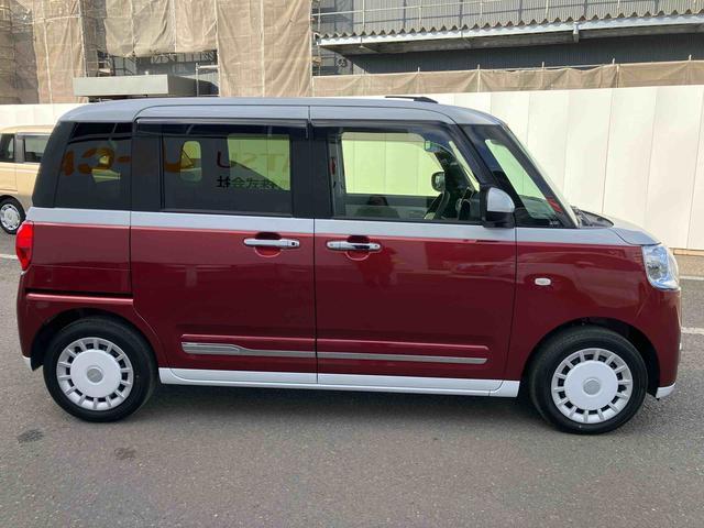 ムーヴキャンバスストライプスＧターボ走行距離無制限１２ヶ月保証付き　レーダーブレーキ　禁煙　Ｂカメラ　１オーナー　シートＨ　左右オートスライド　オートハイビーム　ＬＥＤヘッドライト　ターボ車　スマートキー　記録簿　レーンキープ（大分県）の中古車