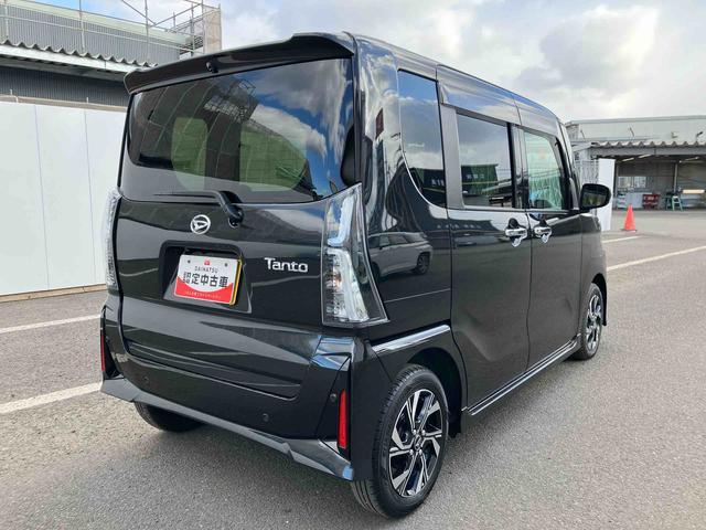 タントカスタムＸ　ワンオーナー走行距離無制限１２ヶ月保証付き　衝突軽減ブレーキ　車線逸脱防止　アイドリングストップ機能　Ｂカメラ　禁煙　盗難警報装置　ＬＥＤ　ワンオーナー　キーレスエントリー　前席シートヒーター　オートＬＥＤ（大分県）の中古車