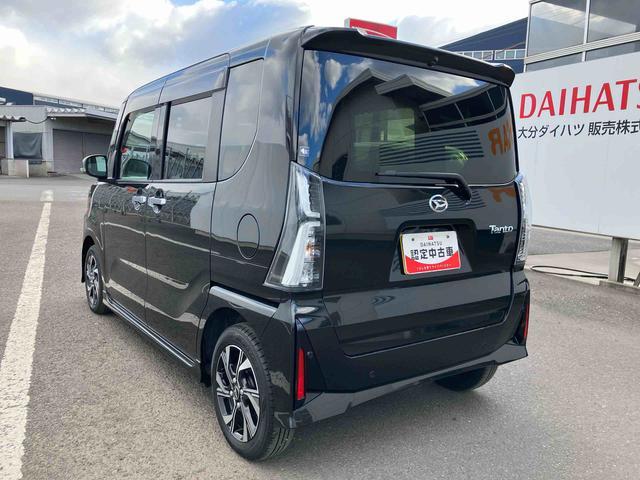 タントカスタムＸ　ワンオーナー走行距離無制限１２ヶ月保証付き　衝突軽減ブレーキ　車線逸脱防止　アイドリングストップ機能　Ｂカメラ　禁煙　盗難警報装置　ＬＥＤ　ワンオーナー　キーレスエントリー　前席シートヒーター　オートＬＥＤ（大分県）の中古車