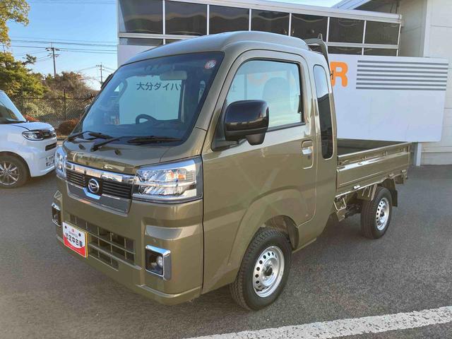 ハイゼットトラックジャンボエクストラ　ワンオーナー走行距離無制限１２ヶ月保証付き　アイドリングストップ付き　オートＬＥＤ　記録簿あり　ブレーキサポート　盗難防止システム　スマ−トキ−　ワンオナ　禁煙　ダブルエアバッグ　センターデフロック　キーフリー（大分県）の中古車