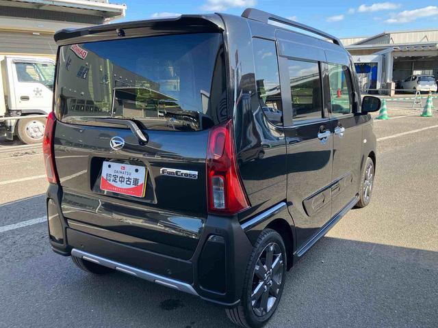 タントファンクロスターボ ワンオーナー走行距離無制限12ヶ月保証付き アイドリングストップ機能 両側自動ドア スマキー セキュリティー ワンオーナー車 LEDライト シ−トヒ−タ− 車線逸脱警報 ターボエンジン Aライト 禁煙車 アルミ(大分県)の中古車