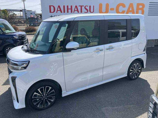 タントカスタムＲＳ　ワンオーナー走行距離無制限１２ヶ月保証付き　レーダーブレーキ　ｉ−ｓｔｏｐ　両ＰＳＤ　車線逸脱防止　禁煙　シートヒータ　Ｒカメラ　スマートエントリー　キーフリーキー　衝突安全ボディ　１オーナー　ＬＥＤヘットライト（大分県）の中古車