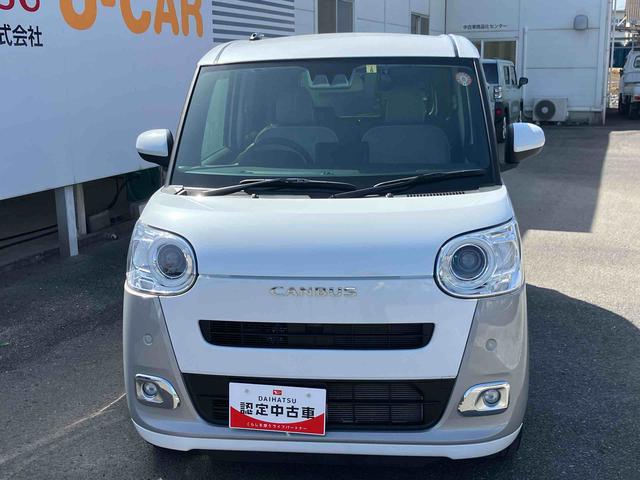 ムーヴキャンバスストライプスＧ周りと差を付けたい方にはぜひキャンバスをおすすめします！　Ｗパワースライドドア　Ｂｔオーディオ　前後誤発進抑制　点検記録簿付　セキュリティーアラーム　ＤＶＤ　シートヒータ　バックカメラ付　禁煙　ナビ（大分県）の中古車