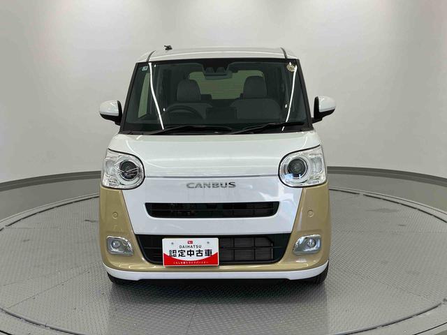 ムーヴキャンバスストライプスＧターボ　ワンオーナー走行距離無制限１２ヶ月保証付き　衝突軽減ブレーキ　シートヒータ　禁煙　レーンアシスト　スマートキー　バックカメラ　キーフリーシステム　ワンオーナー　オートマチックハイビーム　セキュリティーアラーム（大分県）の中古車