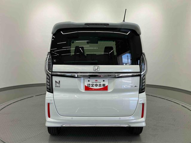 N−BOXカスタムLターボ走行距離無制限12ヶ月保証付き バックアイカメラ 軽減ブレーキ Bluetoothオーディオ カーナビ 両席エアバック ESC DVD 盗難防止装置 USB シートH スマートキープッシュスタート(大分県)の中古車