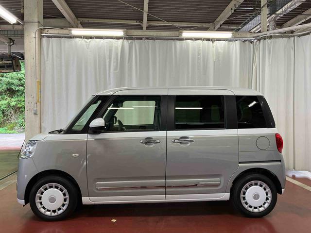 ムーヴキャンバスストライプスG届出済未使用車 元展示車 禁煙 スマートキー プッシュスタート シートヒーター 両側電動スライドドア 電動格納ミラー 車線逸脱警報 ベンチシート LEDヘッドランプ オートハイビーム 衝突安全ボディ(長崎県)の中古車