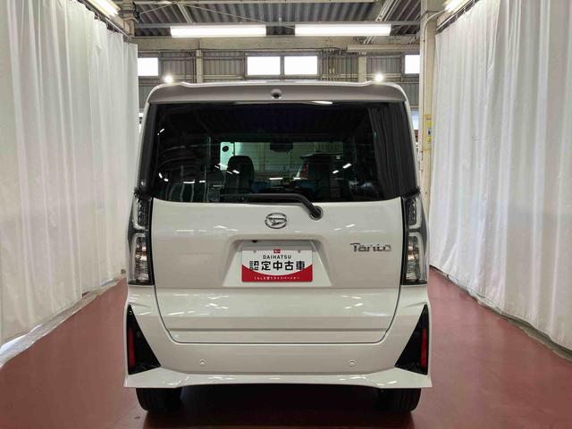 タントカスタムRS届出済未使用車 元展示車 ターボ 禁煙 ディスプレイオーディオ バックカメラ ブルートゥース 衝突被害軽減システム 両側電動スライドドア シートヒーター LEDヘッドランプ オートライト スマートキー(長崎県)の中古車
