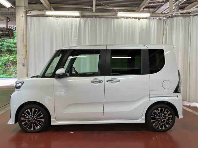タントカスタムRS届出済未使用車 元展示車 ターボ 禁煙 ディスプレイオーディオ バックカメラ ブルートゥース 衝突被害軽減システム 両側電動スライドドア シートヒーター LEDヘッドランプ オートライト スマートキー(長崎県)の中古車