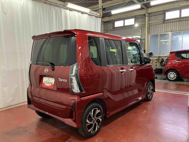 タントカスタムＸ元試乗車　衝突被害軽減システム　車線逸脱防止　アイドリングストップ　ＬＥＤヘッドランプ　１オーナー　シートヒーター　オートマチックハイビーム　電動格納ミラー　スマートキー　オートライト　整備記録簿（長崎県）の中古車
