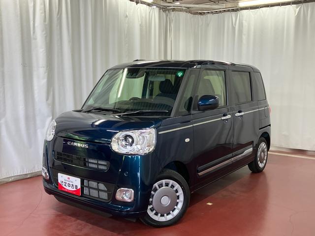 ムーヴキャンバスセオリーＧ届出済未使用車　元展示車　１オーナー　アイドリングストップ　衝突被害軽減システム　電動格納ドアミラー　ＬＥＤヘッドランプ　シートヒーター　両側電動スライドドア　禁煙　オートライト　ベンチシート（長崎県）の中古車