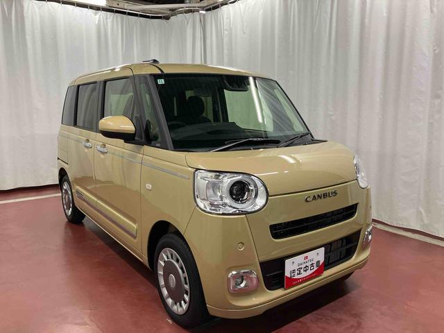 ムーヴキャンバスセオリーＧ元展示車　１オーナー　衝突被害軽減システム　電動格納ミラー　ＬＥＤヘッドランプ　シートヒーター　両側電動スライドドア　禁煙　オートライト　オートマチックハイビーム　イモビライザー　衝突安全ボディ（長崎県）の中古車