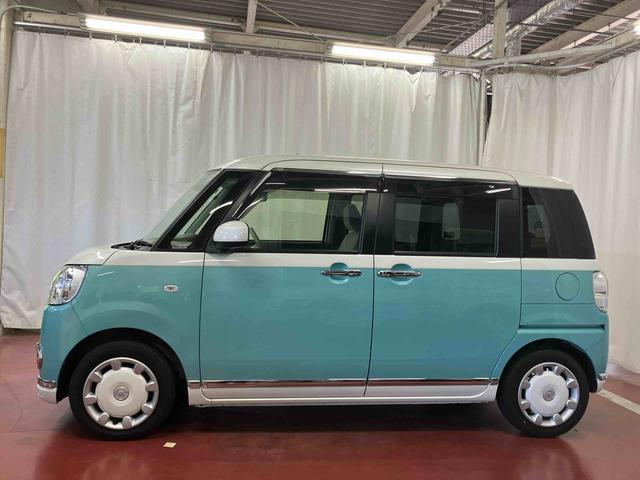 ムーヴキャンバスGメイクアップ SAII下取車 ナビ パノラマカメラ 盗難防止システム 点検記録簿 オーディオ 電動格納式ミラー USB 衝突安全ボディ オートライト ETC スマートキー レーンアシスト LEDヘッドライト TV DVD(長崎県)の中古車