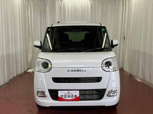 ムーヴキャンバスセオリーＧ届出済未使用車　元展示車　オートライト　衝突被害軽減システム　ＬＥＤヘッドランプ　シートヒーター　両側電動スライドドア　ベンチシート　スマートキー　レーンアシスト　衝突安全ボディ　禁煙　イモビライザー（長崎県）の中古車