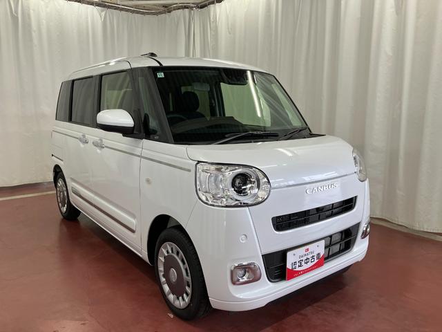 ムーヴキャンバスセオリーＧ届出済未使用車　元展示車　オートライト　衝突被害軽減システム　ＬＥＤヘッドランプ　シートヒーター　両側電動スライドドア　ベンチシート　スマートキー　レーンアシスト　衝突安全ボディ　禁煙　イモビライザー（長崎県）の中古車