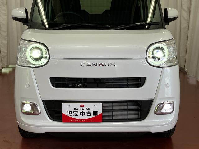 ムーヴキャンバスセオリーＧ届出済未使用車　元展示車　オートライト　衝突被害軽減システム　ＬＥＤヘッドランプ　シートヒーター　両側電動スライドドア　ベンチシート　スマートキー　レーンアシスト　衝突安全ボディ　禁煙　イモビライザー（長崎県）の中古車