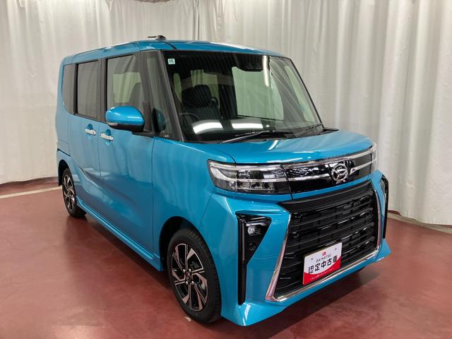 タントカスタムＸ届出済未使用車　元展示車　衝突被害軽減システム　アイドリングストップ　両側電動スライドドア　シートヒーター　電動格納ドアミラー　オートハイビーム　車線逸脱警報装置　スマートキ−　ＬＥＤライト（長崎県）の中古車