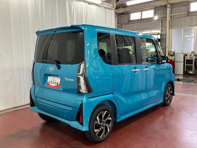 タントカスタムＸ届出済未使用車　元展示車　衝突被害軽減システム　アイドリングストップ　両側電動スライドドア　シートヒーター　電動格納ドアミラー　オートハイビーム　車線逸脱警報装置　スマートキ−　ＬＥＤライト（長崎県）の中古車