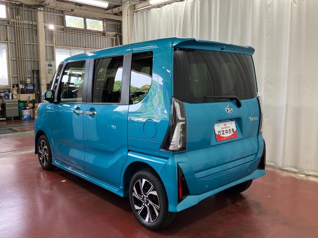 タントカスタムＸ届出済未使用車　元展示車　衝突被害軽減システム　アイドリングストップ　両側電動スライドドア　シートヒーター　電動格納ドアミラー　オートハイビーム　車線逸脱警報装置　スマートキ−　ＬＥＤライト（長崎県）の中古車