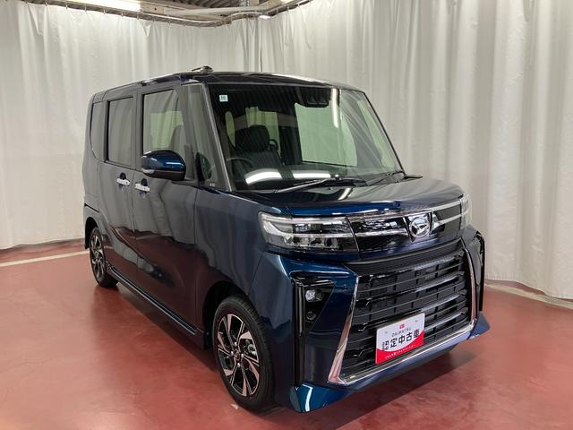 タントカスタムＸ届出済未使用車　元展示車　スマートキー　プッシュスタート　アイドリングストップ　両側電動スライドドア　衝突被害軽減システム　禁煙　ＬＥＤヘッドランプ　電動格納式ドアミラー　車線逸脱警報　シートヒーター（長崎県）の中古車