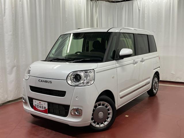 ムーヴキャンバスセオリーＧ届出済未使用車　元展示車　オートライト　衝突被害軽減システム　ＬＥＤヘッドランプ　シートヒーター　両側電動スライドドア　ベンチシート　スマートキー　レーンアシスト　衝突安全ボディ（長崎県）の中古車