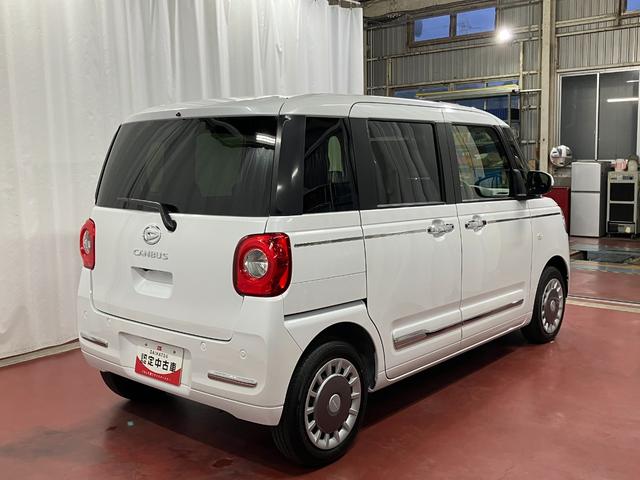 ムーヴキャンバスセオリーＧ届出済未使用車　元展示車　オートライト　衝突被害軽減システム　ＬＥＤヘッドランプ　シートヒーター　両側電動スライドドア　ベンチシート　スマートキー　レーンアシスト　衝突安全ボディ（長崎県）の中古車