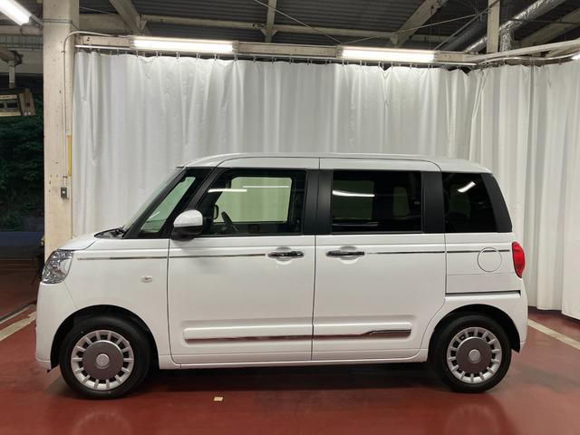ムーヴキャンバスセオリーＧ届出済未使用車　元展示車　オートライト　衝突被害軽減システム　ＬＥＤヘッドランプ　シートヒーター　両側電動スライドドア　ベンチシート　スマートキー　レーンアシスト　衝突安全ボディ（長崎県）の中古車