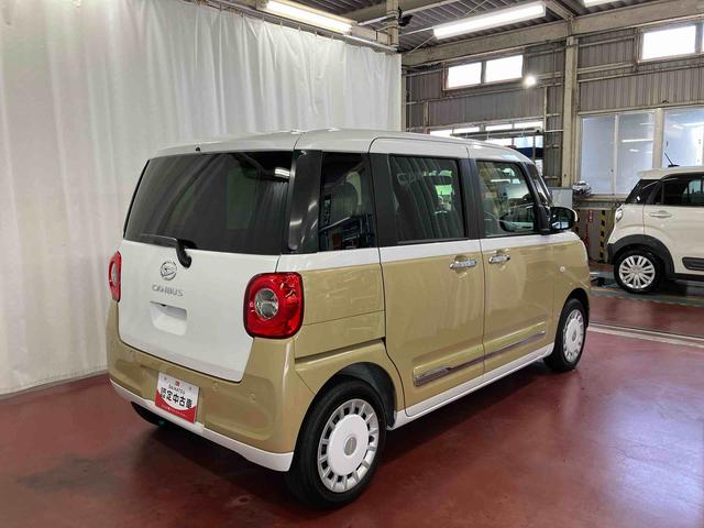 ムーヴキャンバスストライプスＧ届出済未使用車　元展示車　アイドリングストップ　両側電動スライドドア　禁煙　スマートキー　プッシュスタート　シートヒーター　ＬＥＤヘッドランプ　車線逸脱警報　オートライト　衝突安全ボディ（長崎県）の中古車