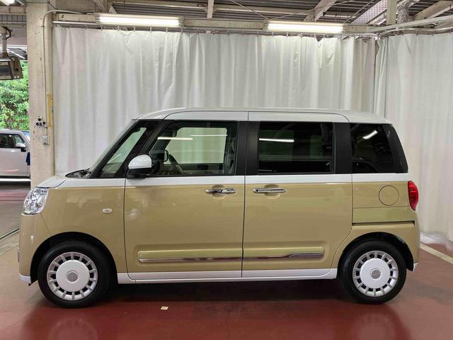 ムーヴキャンバスストライプスＧ届出済未使用車　元展示車　アイドリングストップ　両側電動スライドドア　禁煙　スマートキー　プッシュスタート　シートヒーター　ＬＥＤヘッドランプ　車線逸脱警報　オートライト　衝突安全ボディ（長崎県）の中古車