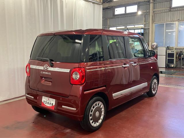 ムーヴキャンバスセオリーＧターボ元試乗車　アダプティブクルーズコントロール　シートヒーター　電動格納式ドアミラー　両側電動スライドドア　車線逸脱警報　ＬＥＤヘッドランプ　オートマチックハイビーム　スマートキー　プッシュスタート（長崎県）の中古車