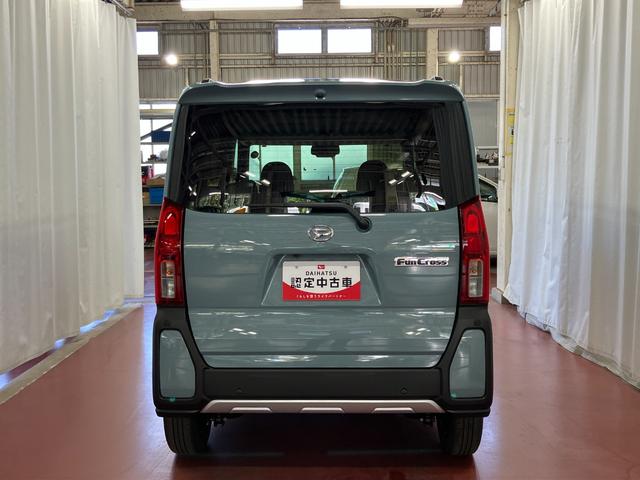 タントファンクロスひょう害車　届出済未使用車　展示車　アイドリングストップ　レーダーブレーキ　１オーナー　両側オートスライドドア　車線逸脱警報　前席シートヒーター　禁煙車　イモビライザー　ＬＥＤライト　スマートキー（長崎県）の中古車