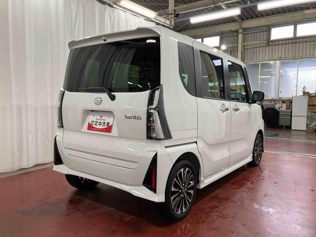 タントカスタムＲＳ届出済未使用車　元展示車　ターボ　衝突被害軽減システム　車線逸脱防止　アイドリングストップ　両側電動スライドドア　禁煙　シートヒーター　オートマチックハイビーム　スマートキー　ＬＥＤヘッドライト（長崎県）の中古車