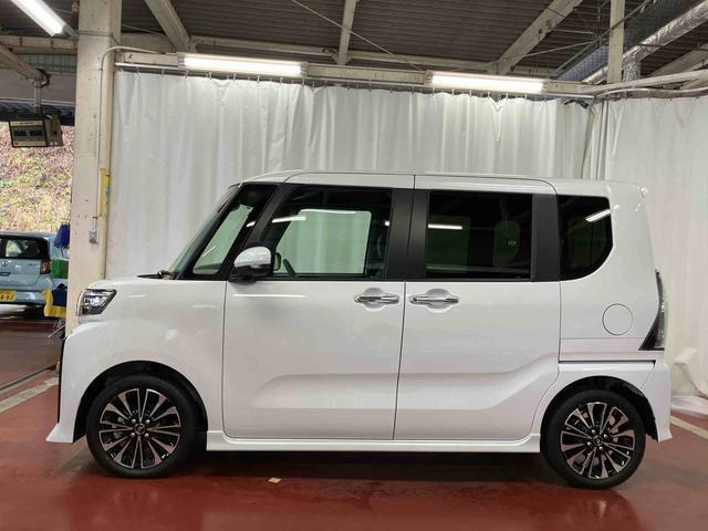 タントカスタムＲＳ届出済未使用車　元展示車　ターボ　衝突被害軽減システム　車線逸脱防止　アイドリングストップ　両側電動スライドドア　禁煙　シートヒーター　オートマチックハイビーム　スマートキー　ＬＥＤヘッドライト（長崎県）の中古車