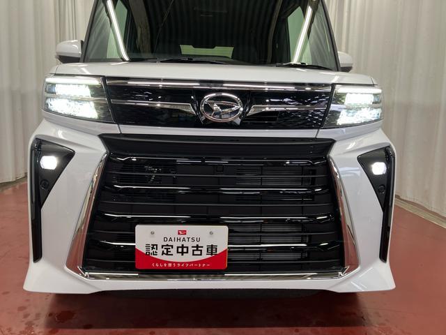 タントカスタムＲＳ届出済未使用車　元展示車　ターボ　衝突被害軽減システム　車線逸脱防止　アイドリングストップ　両側電動スライドドア　禁煙　シートヒーター　オートマチックハイビーム　スマートキー　ＬＥＤヘッドライト（長崎県）の中古車