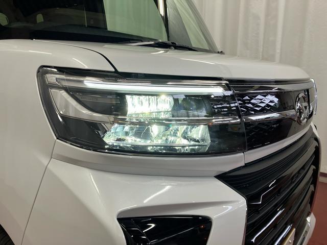 タントカスタムＲＳ届出済未使用車　元展示車　ターボ　衝突被害軽減システム　車線逸脱防止　アイドリングストップ　両側電動スライドドア　禁煙　シートヒーター　オートマチックハイビーム　スマートキー　ＬＥＤヘッドライト（長崎県）の中古車